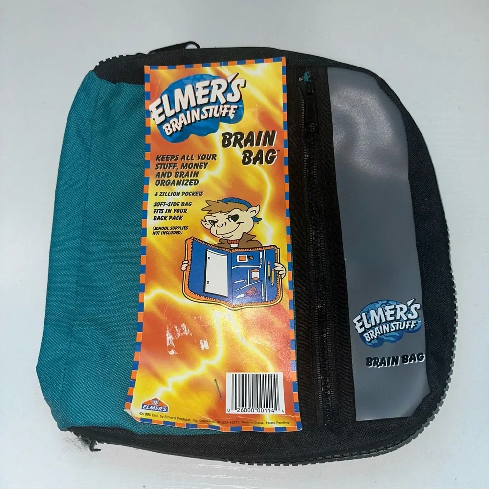 Vtg 1996 Elmer’s Brain Stuff “Brain Bag” Organizing Pouch